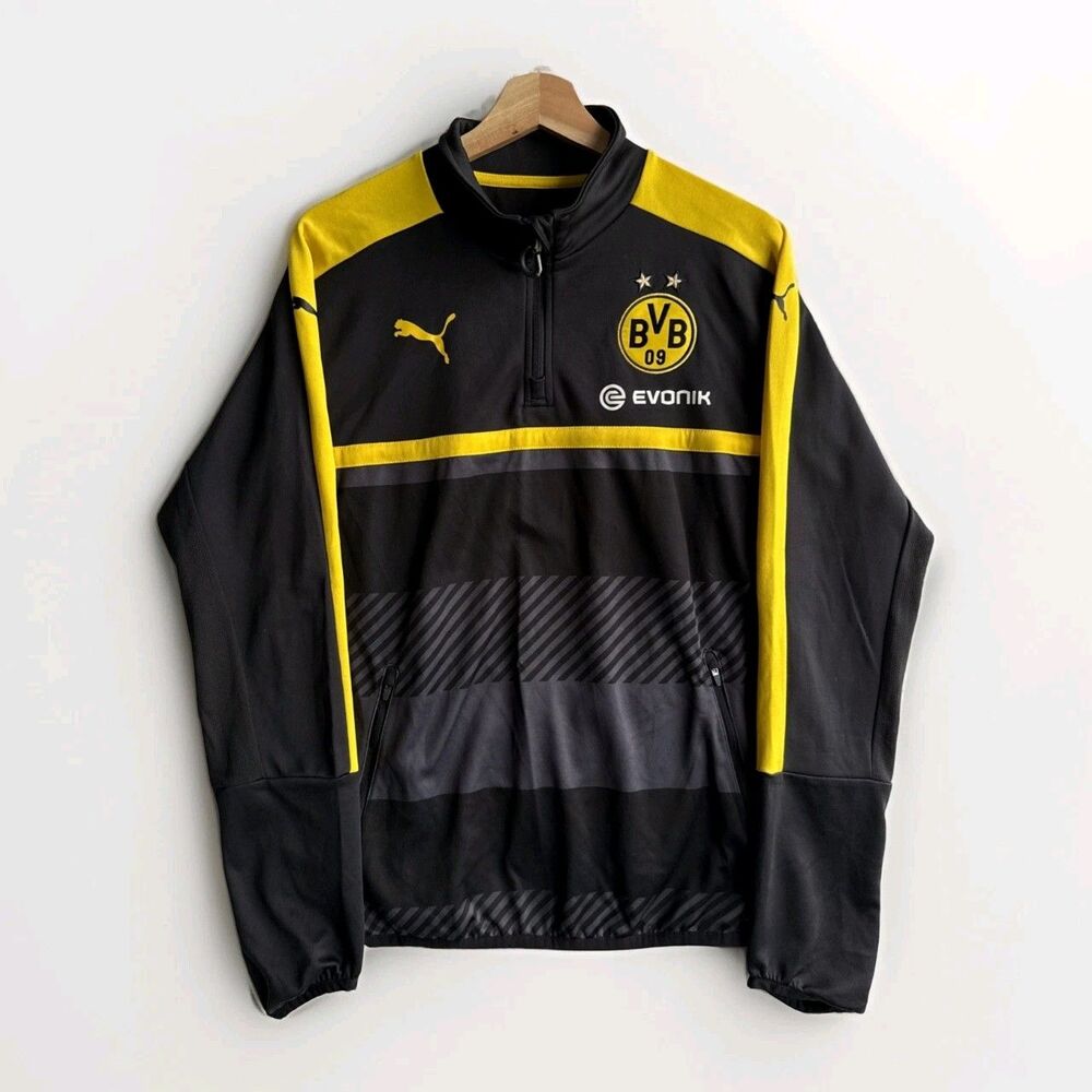 Puma Borussia Dortmund BvB 09 Men’s Medium 1/4 Zip Pullover Training Top Sports